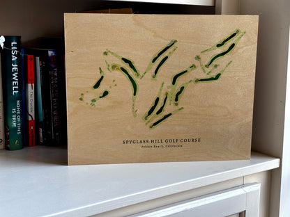 Personalized Golf Gifts, Printed on Wood, Custom Golf Course or Hole-in-One Maps, Many Sizes Map World Vibe Studio 