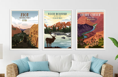 North Cascades National Park, Washington, National Park Poster, Unframed Map World Vibe Studio 