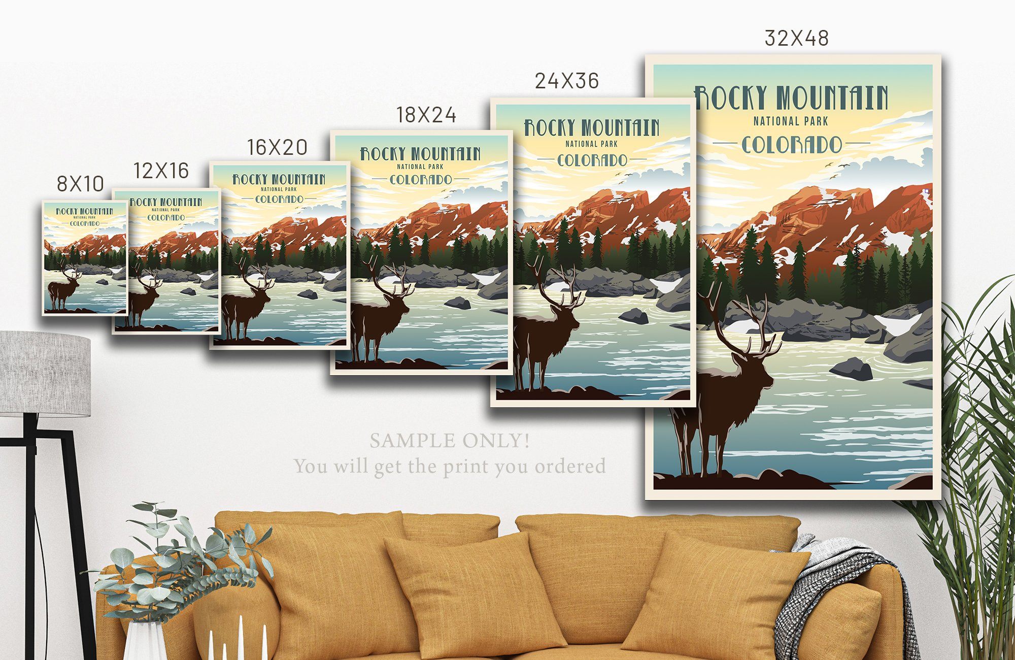 96109 Yellowstone National Park Wyoming United States Decor Wall Print  Poster