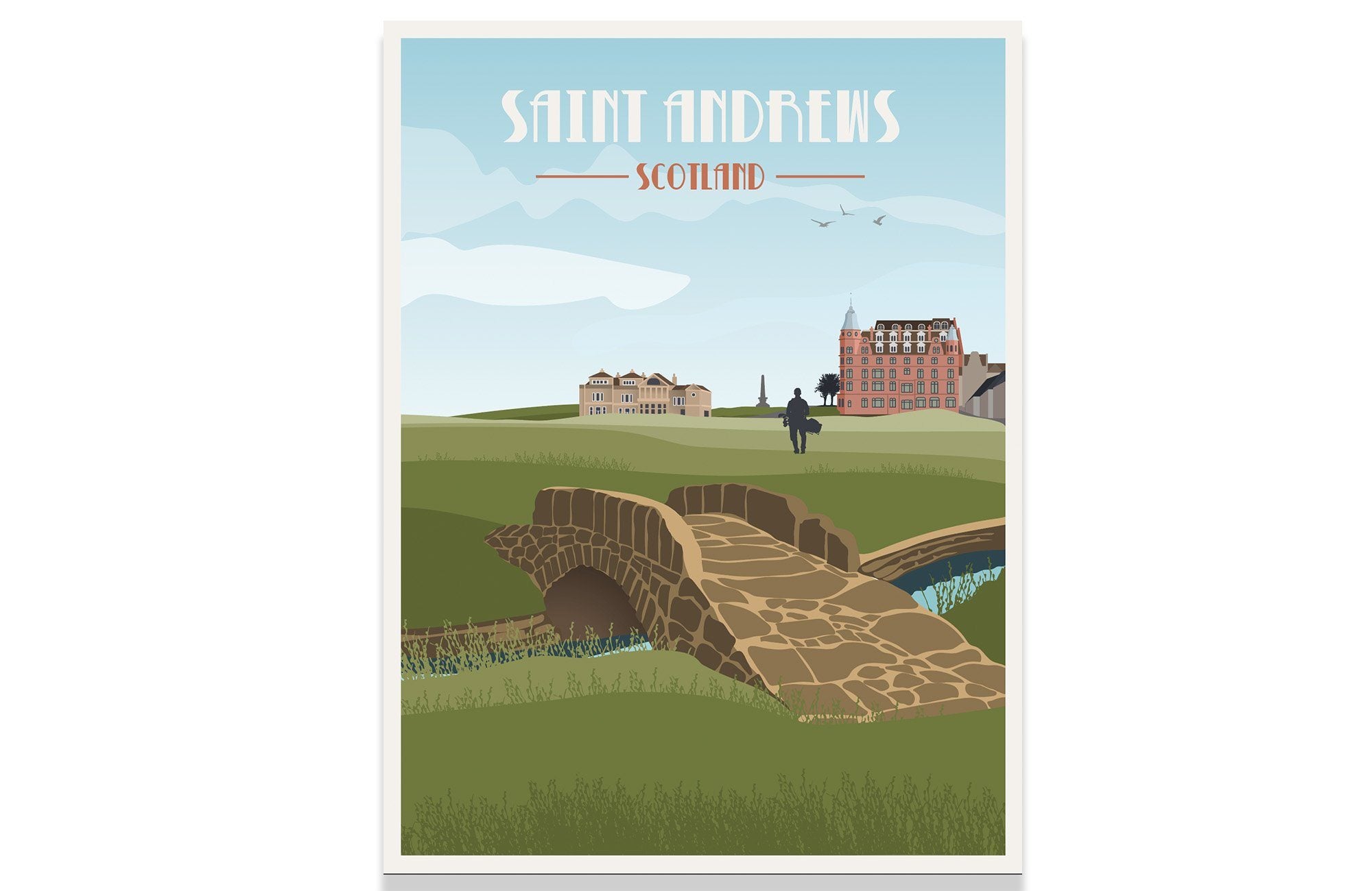 St Andrews Golf Club Poster, Scotland Golf Print, Unframed