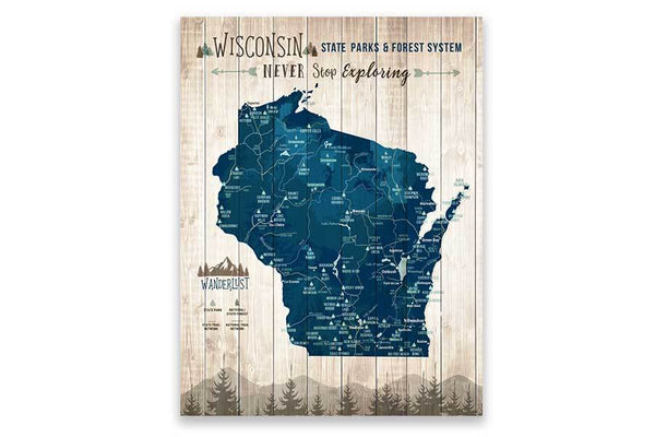 Green Bay Packers Wall Decor Wisconson State Road Map 